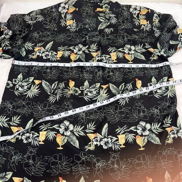 Summa Men's Size M Silk Button Up Hawaiian Aloha Shirt Tropical Cocktail Print - Picture 9 of 10